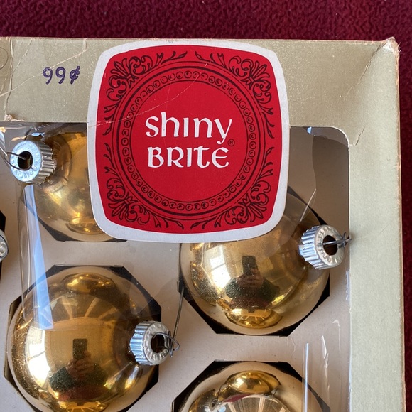 Shiny Brite 7 Christmas Glass Ball Ornaments Vintage - Picture 13 of 13
